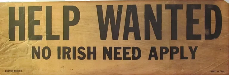 irish need not apply